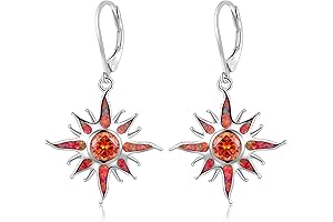 Fire Opal Hoop Dangling Earrings: Radiant Adornments for Scintillating Style