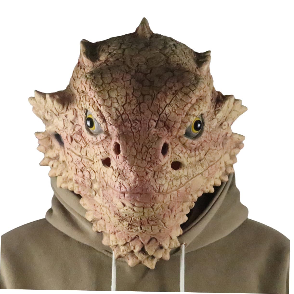 Abaodam 1 Pezzo Di Maschera Da Lucertola Per Halloween Costume Di Scena A Forma Di Animale Realistico Per Feste Al Bar