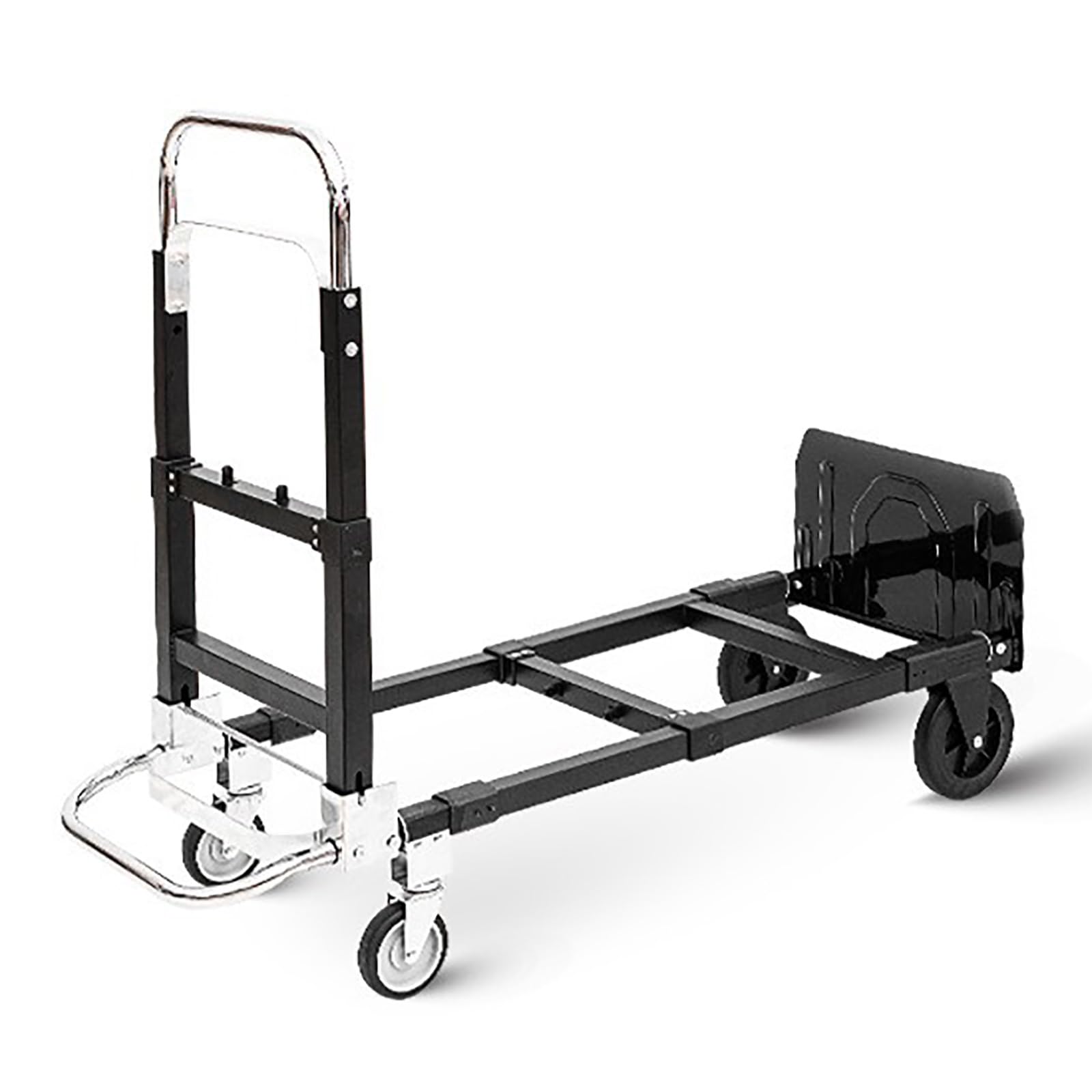 LKLNKVL Handcart, Load Capacity 220kg/485lbs, Expandable Base, Suitable for Warehouses, Factories, Supermarkets