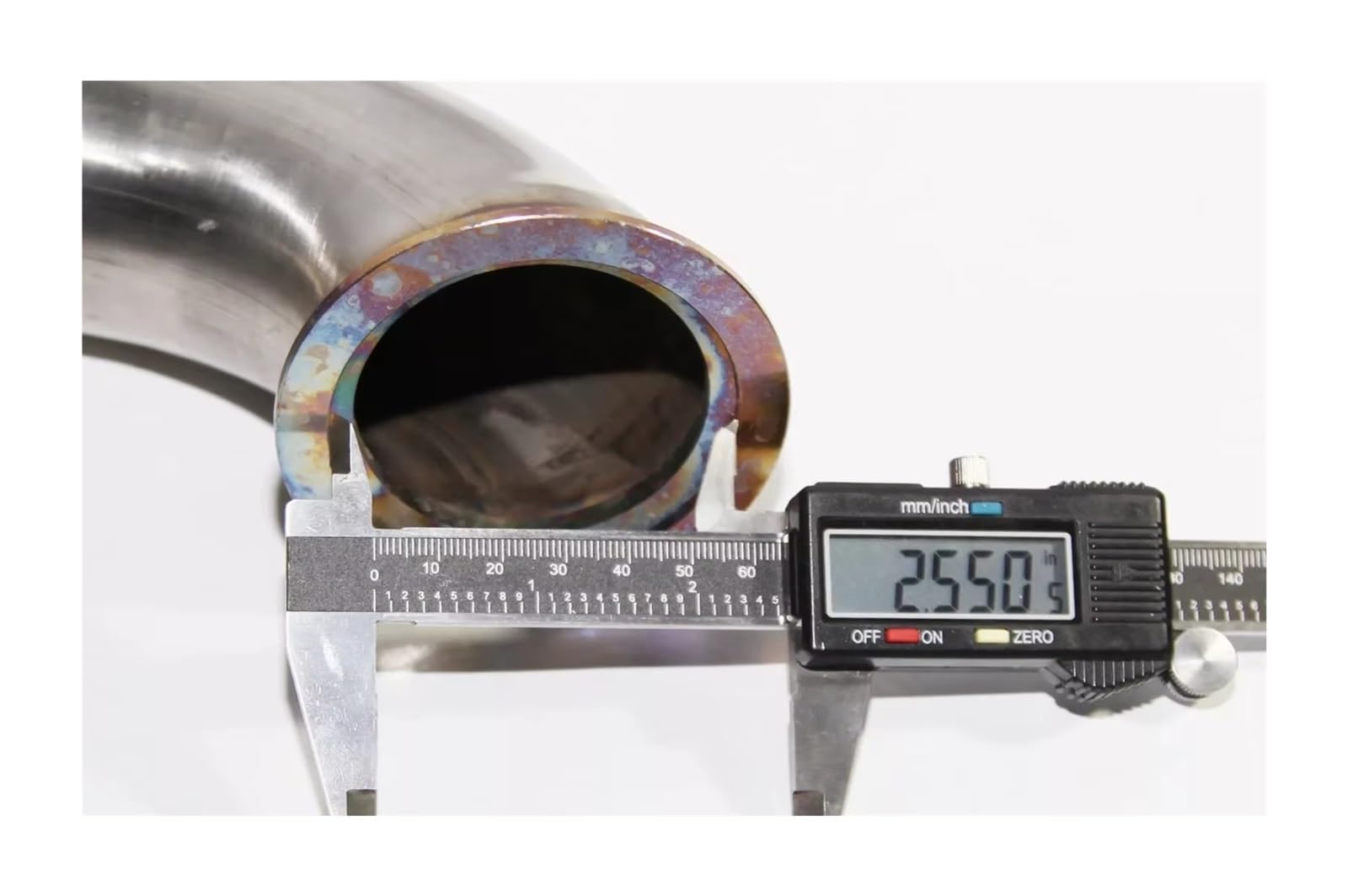 Terminale di Scarico Adattatore universale a gomito da 90 gradi in acciaio inox, flangia a V da 2,5"ID terminale scarico auto