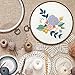 5 Pieces 8 inch Round Embroidery Hoops, Imitated Wood Plastic Display Frame for Cross Stitch Embroidery Round Hoops Arts Decoration