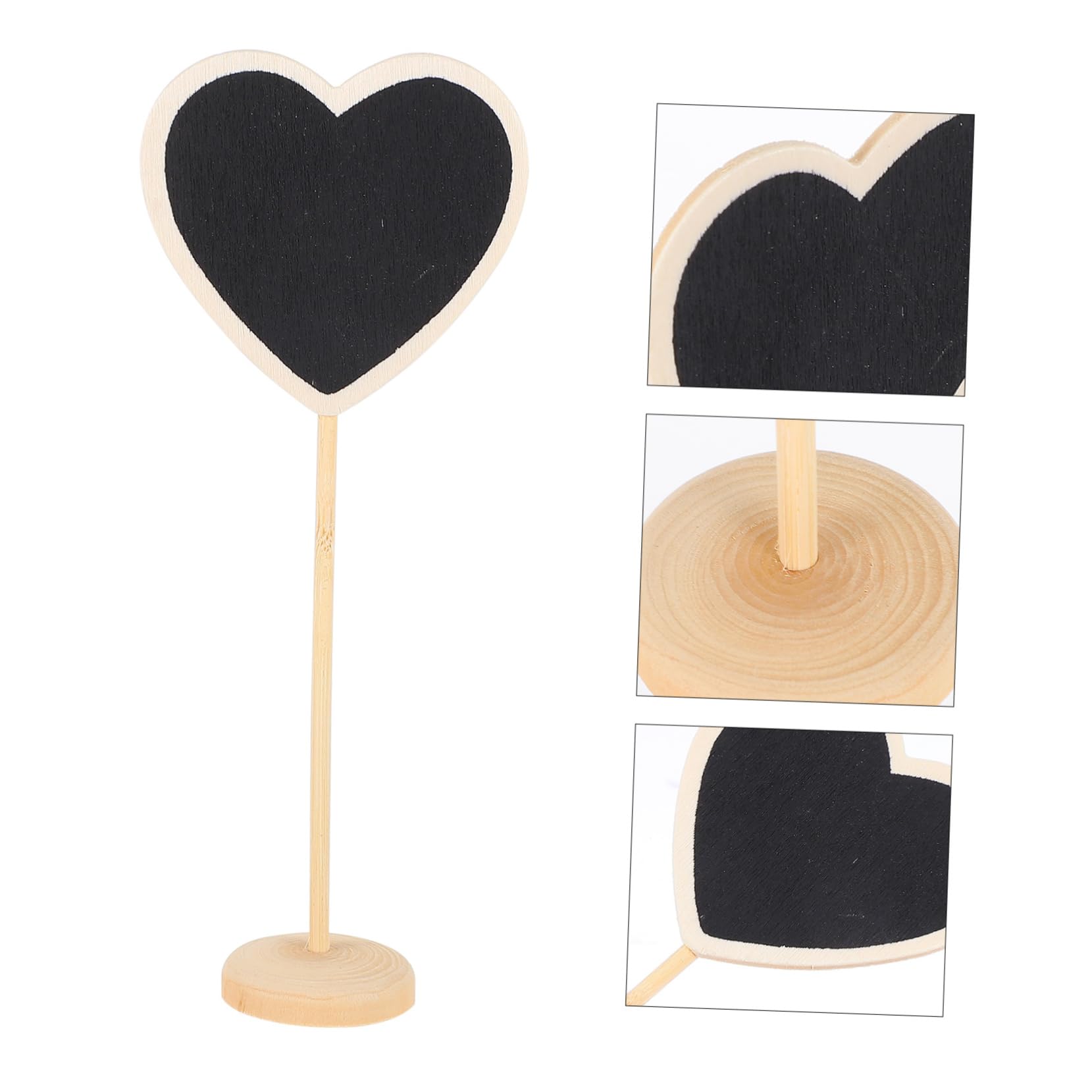 OSALADI 5 Sätze Herzförmige Mini Kreidetafeln Aus Holz Mit Aufsteller Vielseitige Nachrichtenschilder Für Hochzeiten Partys Und Dekoration Zuhause Und Büro 10 Stück * 5