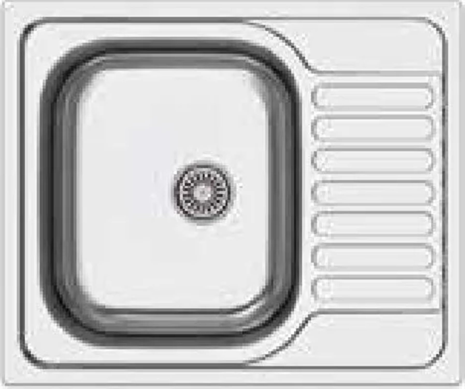 Apell OH601IRPC - Lavello da cucina, 1 Vasca con Gocciolatoio, 60 cm, Inox