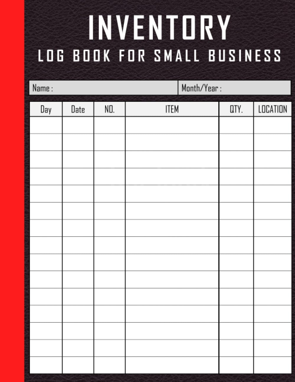 INVENTORY LOG BOOK FOR SMALL BUSINESS: Simple Inventory Log Book for Business or Personal | Stock Record Book Organizer Logbook | Count Quantity ... Sheets, Record Book, large Size 8.5 X 11 Inch