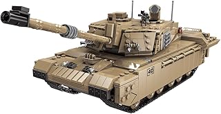 MAYS WW2 Military Tank Building Kit, Challenger 2 Tank Bricks Army Tank Model for Kids Adults, DIY MOC Clamping Blocks Compatible with Lego Technic - 1441 Pieces