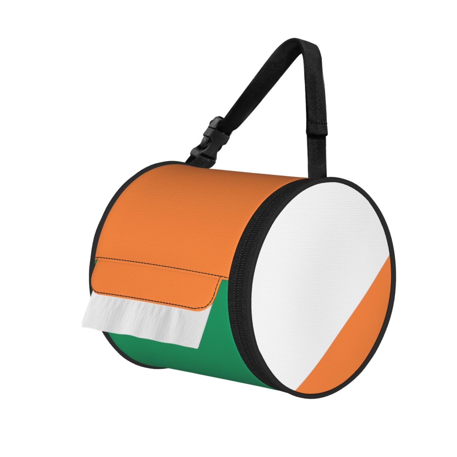 Irish Flag Print Fashion Tissues Organizer Box, Hanging Tissue Holder For Purse Coins For Car Office Daily Outing