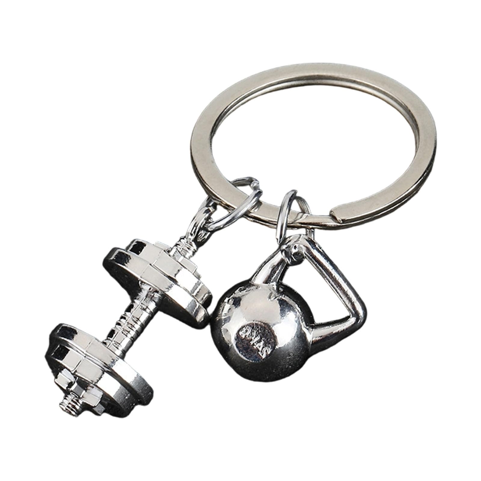 Maxtonser Unique Workout Themed Keychain For Fitness Friend Lightweight Kirsite Dumbbell Charm Secure Holder