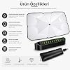 Orret Home Umbrella Shaped Foldable Auto Sunshade and Auto Numbering Set – Car Sunshade, Car Windshield Sunshade, Car Sunshade, Sunscreen with Numbering Gift (140x79 cm)