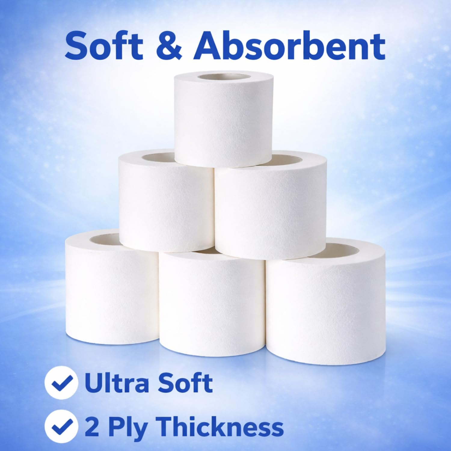 Careswipe 3-Ply Toilet Paper - Family Pack of 6 -7 Careswipe 3-Ply Toilet Paper - Family Pack of 6 -7