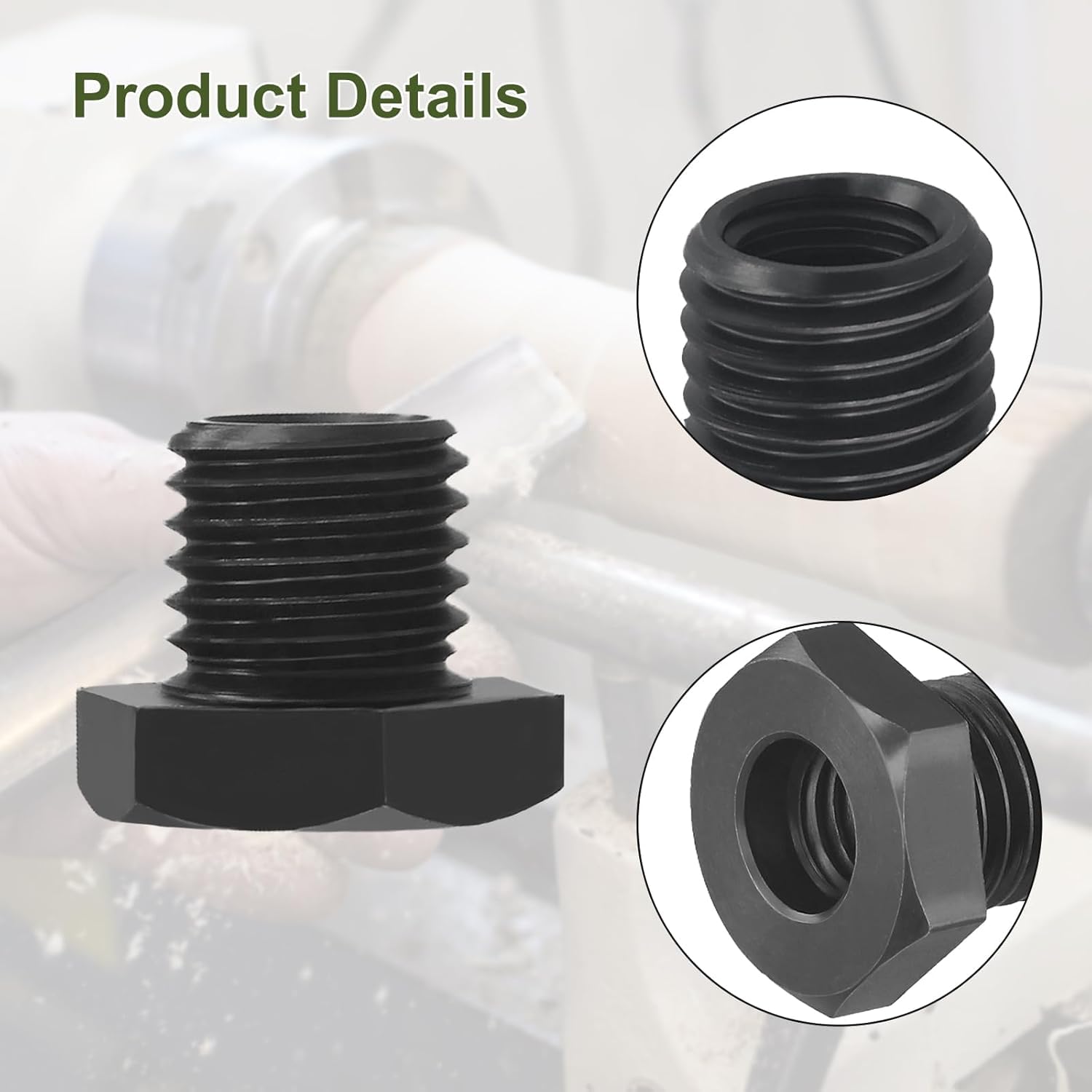 Adapter wrzeciona do tokarki do obróbki drewna konwertuj 33 x 3,5 mm na 18 x 1,5 mm gwint uchwytu adapter śruba do tokarki drewna akcesoria do narzędzi tokarskich