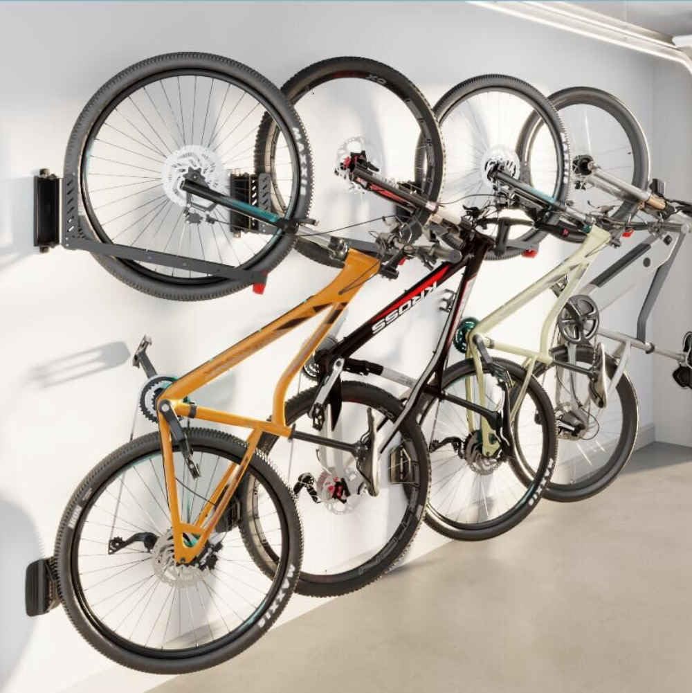 RHBNCCS Bike Wall Mount for Specialized Chisel 180 Degree Swivel Vertical Bicycle Rack Heavy Duty Garage Space Saving Storage Hanger,4 Stück