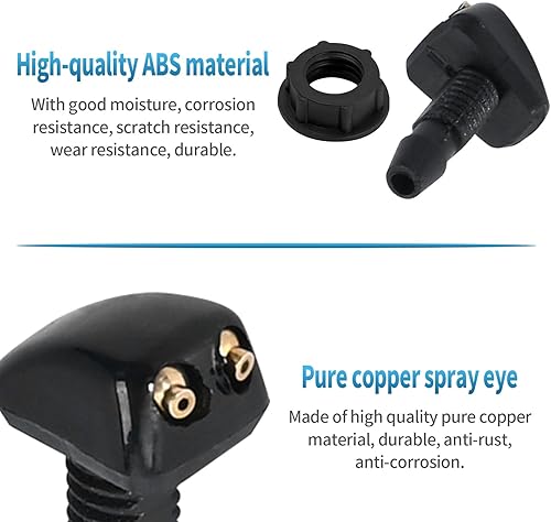 Miniatura 3 de MDEOOSKY 9 boquillas para limpiaparabrisas delantero, kit de boquilla para limpiaparabrisas delantero con manguera de fluido, kit de boquilla