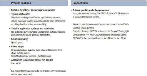 Miniatura 9 de 9.8foot, 50negro mate 120Scotchcal Graphic película de vinilo rollo de hojapara Cricut, Silhouette Cameo, manualidades y cortadores de señal
