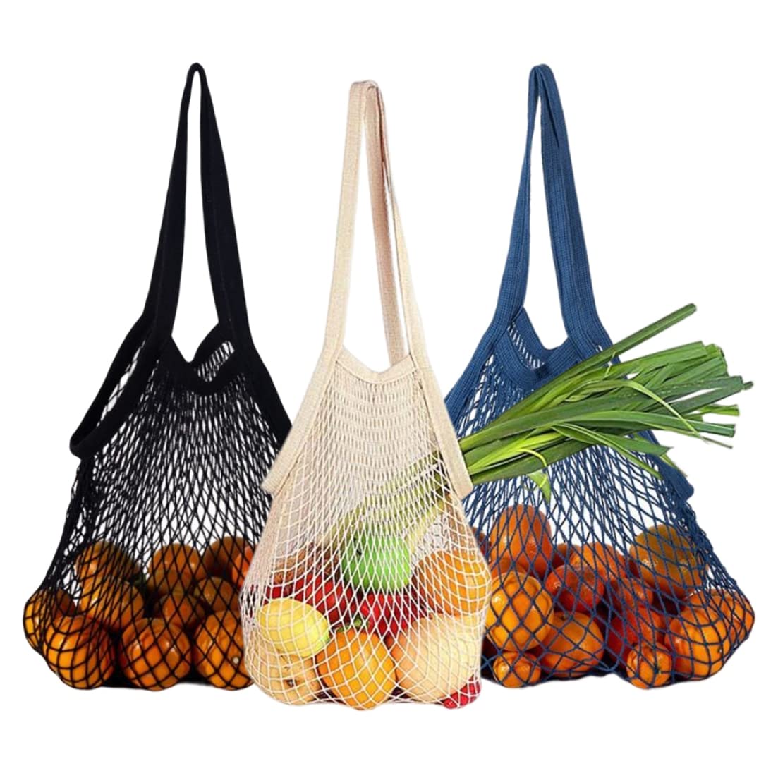 Sac Filet En Coton Réutilisable – Grand, Multi-usage, Fruits, épicerie, Plage