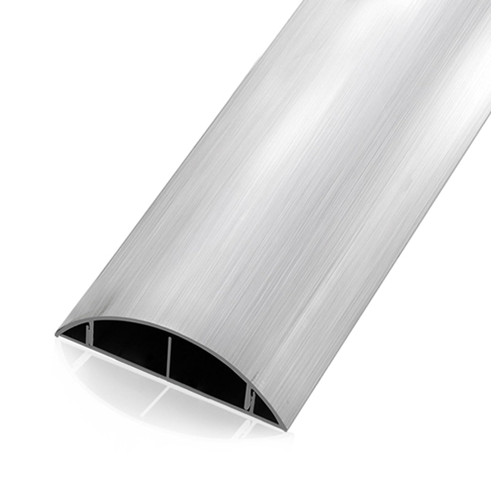 Robustweg Silver Aluminium Cable Duct,Decorative Wire Hider,Half Round Self-Adhesive Cable Cover,Half Round Cable Cover,Cable Cover,Electrical Cable Management,For Wall Mount Tv Cables Cover Wire Trunk