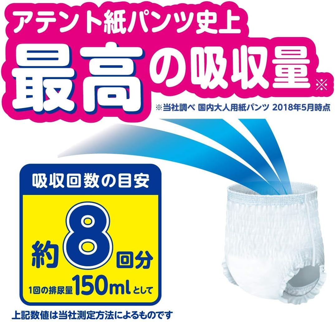 Amazon | アテント 夜1枚安心パンツ M-L 男女共用 パッドなしでずっと