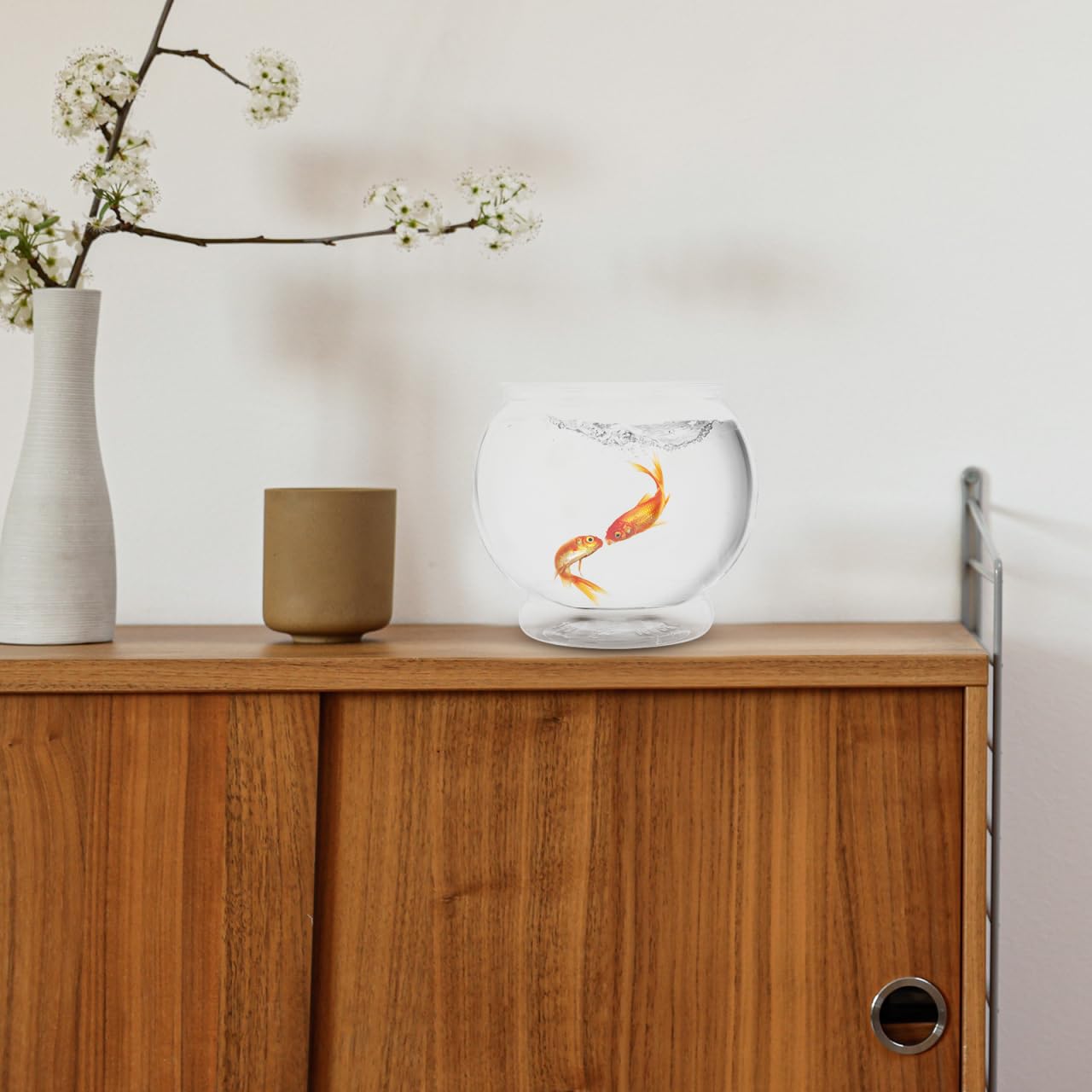 Runder Fischglas-Aquarium - Transparentes Becken Für Betta-Fische & Schildkröten