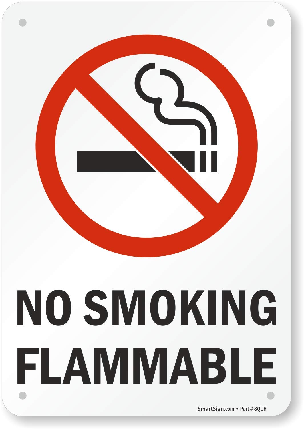 Panneau Interdiction de fumer Inflammable contre les risques d'incendie en entreprise - 4