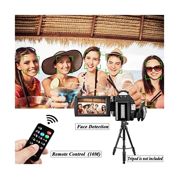 MELCAM Videokamera Camcorder, 1080P 30FPS Vlogging Kamera für YouTube, Full HD Camcorder 3-Zoll IPS-Bildschirm 16-facher… – Bild 6