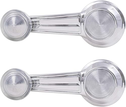 Miniatura 2 de Brock Juego de bielas manuales de repuesto con mango cromado con perilla transparente compatible con Malibu Impala, Monte Carlo, Lesabre Camaro