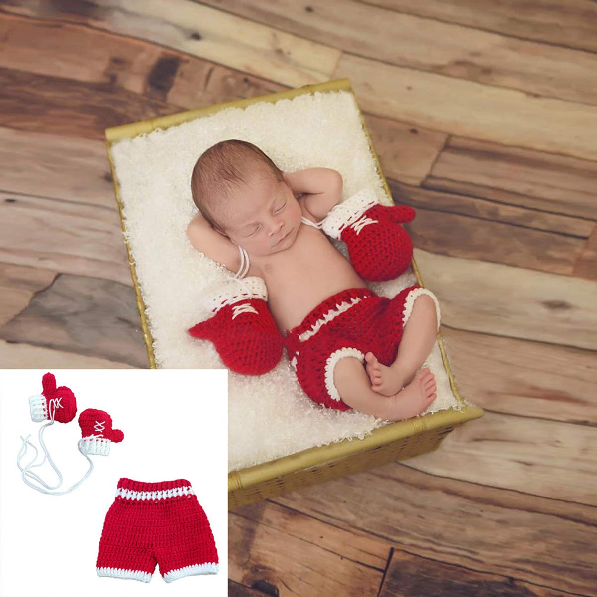 Accessoires de photographie pour bébé garçon et fille - Tenue de séance photo pour nouveau-né - Costume tricoté pour nouveau-né (bleu layette Accessoires de photographie pour bébé garçon et fille - Tenue de séance photo pour nouveau-né - Costume tricoté pour nouveau-né (bleu layette