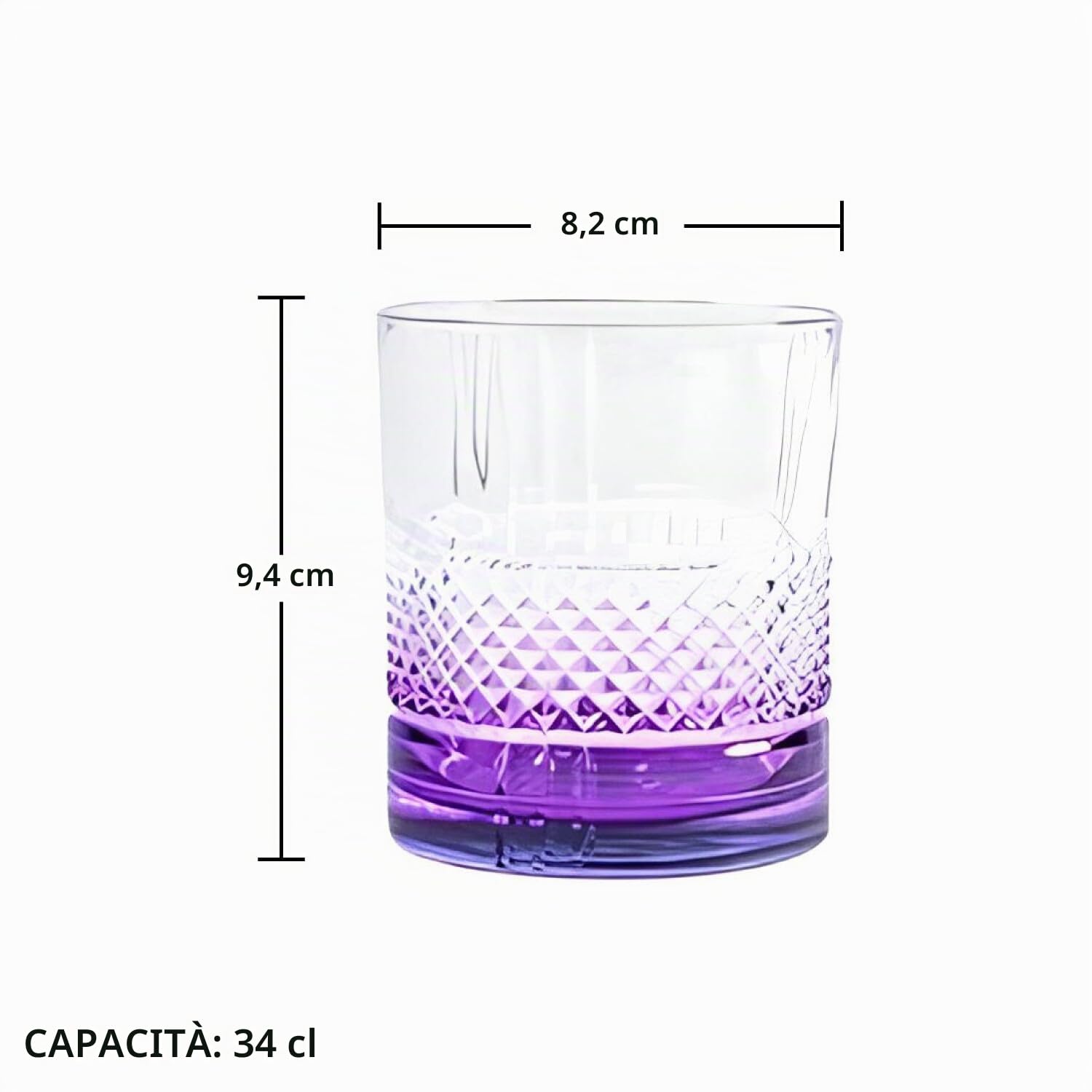 RCR Brillante Set 6 Bicchieri in Vetro Colorati cl34, 1453634