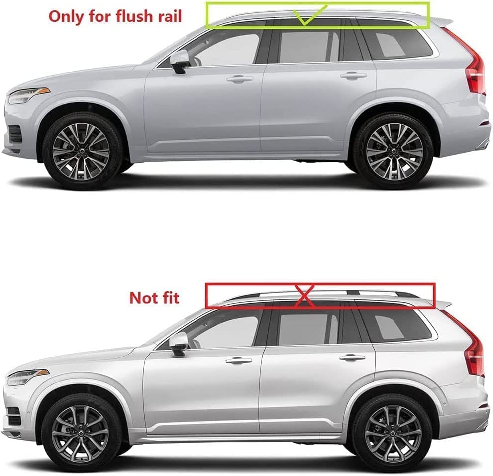 Bagażnik dachowy do Volvo XC90 2016-2019 2020 2021 2022, aluminiowy bagażnik dachowy, bardzo stabilna walizka, transport, akcesoria, 2 sztuki