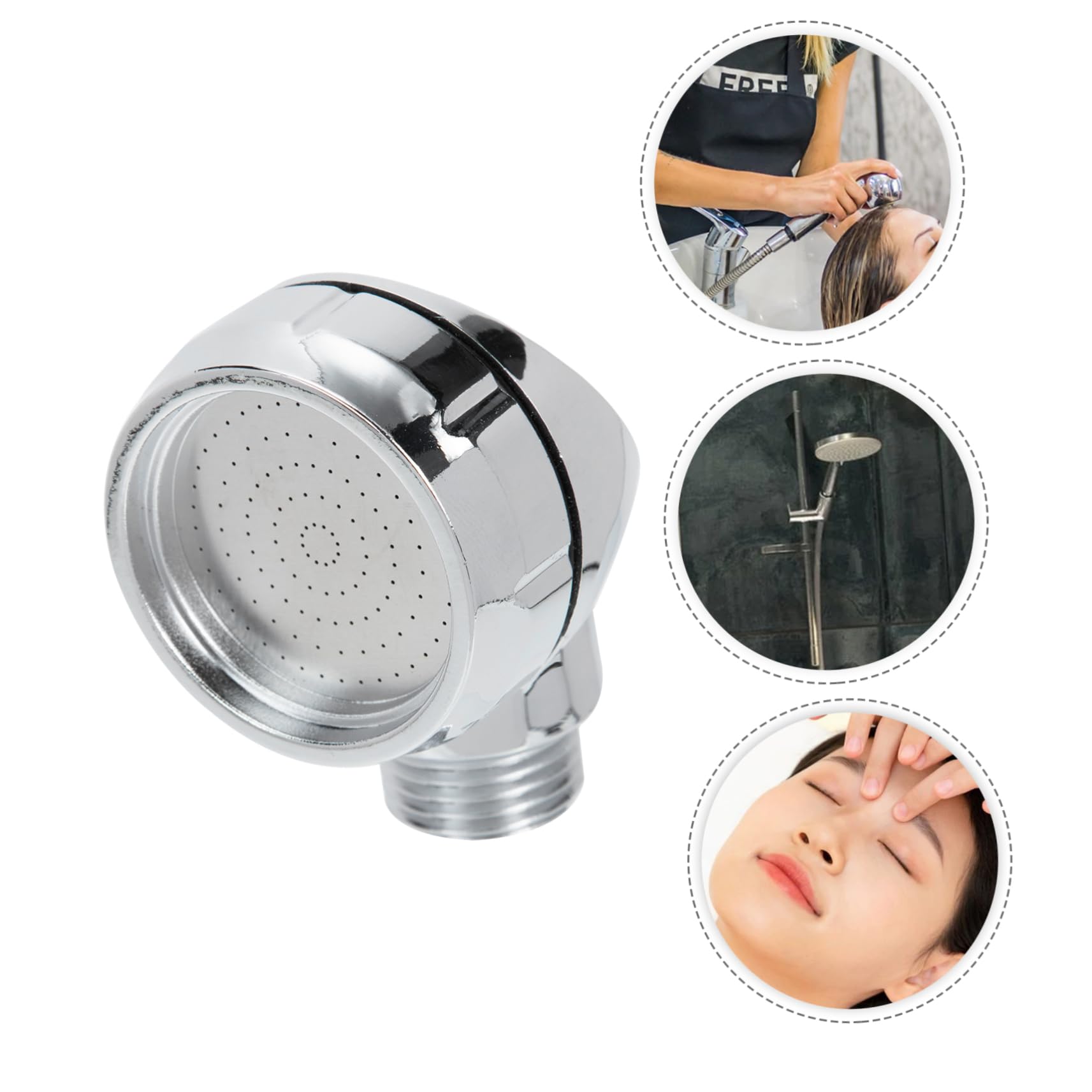 Hochdruck-Duschkopf Mit 1/2" Gewinde & Ein/Aus-Taste - Verchromt, Für Badewanne & Haustierwäsche