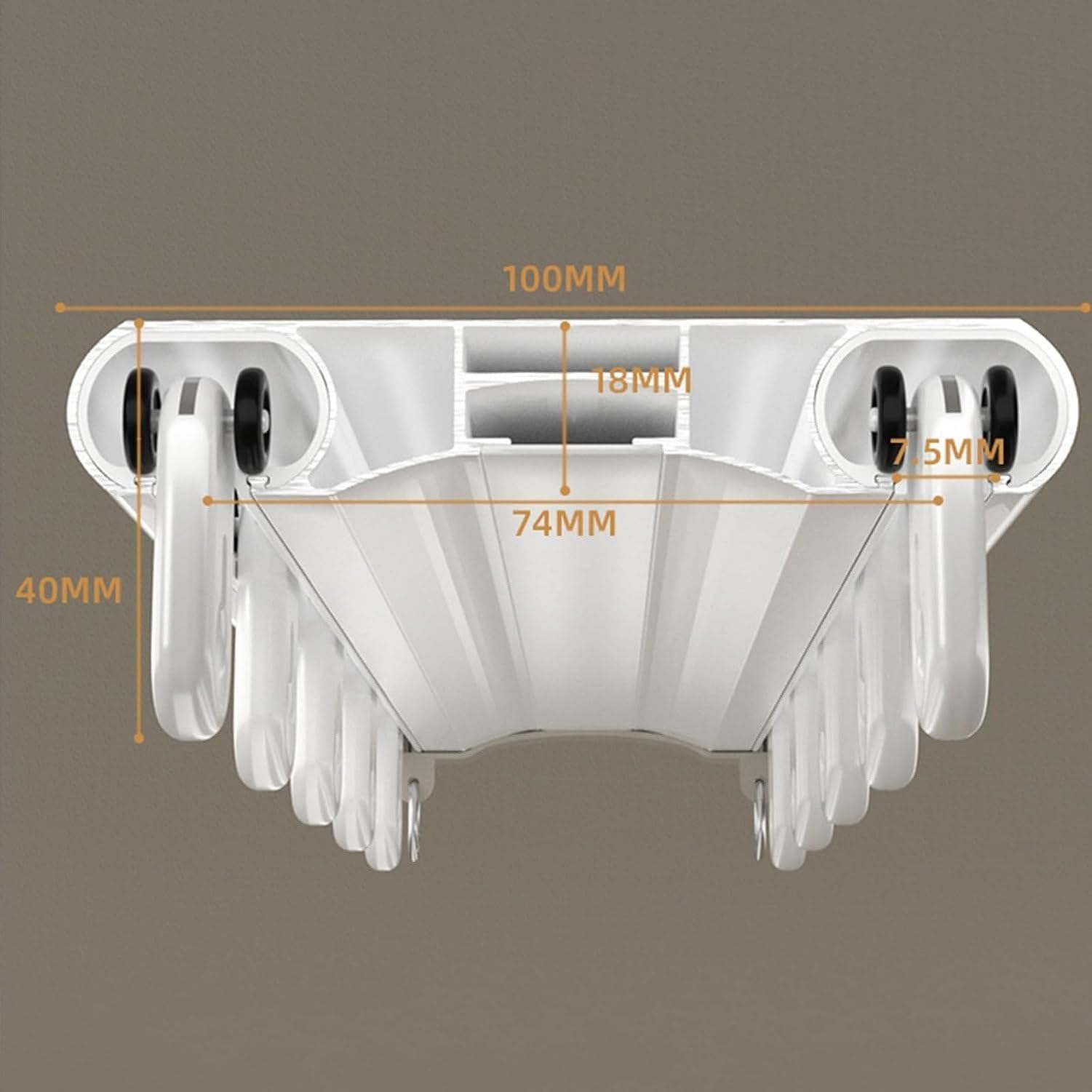 Binario per Tende a soffitto Doppio, Guida a soffitto a Due binari, zanzariera e Singola, Robusto e Resistente, Supporti universali, Colore c, White, 3.8m(12.5ft)