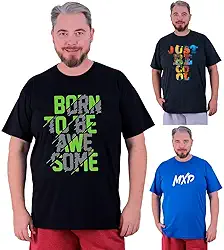 Kit 3 Camisetas Tradicional Masculina Plus Size Clássica MXD Conceito Básica Estampas Variadas