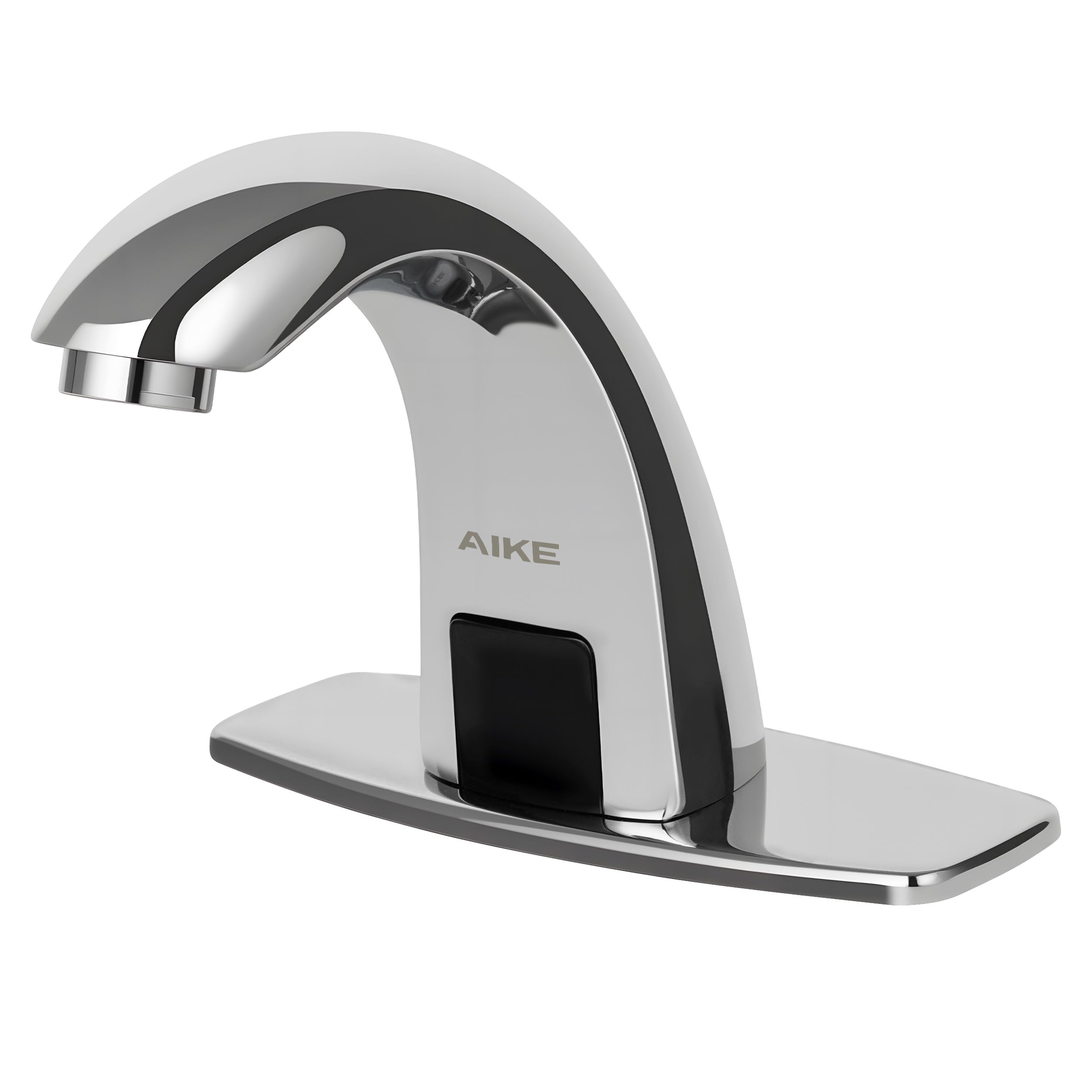 AIKE AK7500 Touchless Faucet Bathroom, Automatic Sensor Faucet Single Hole with Cover Plate for Commercial Toilet, Chrome