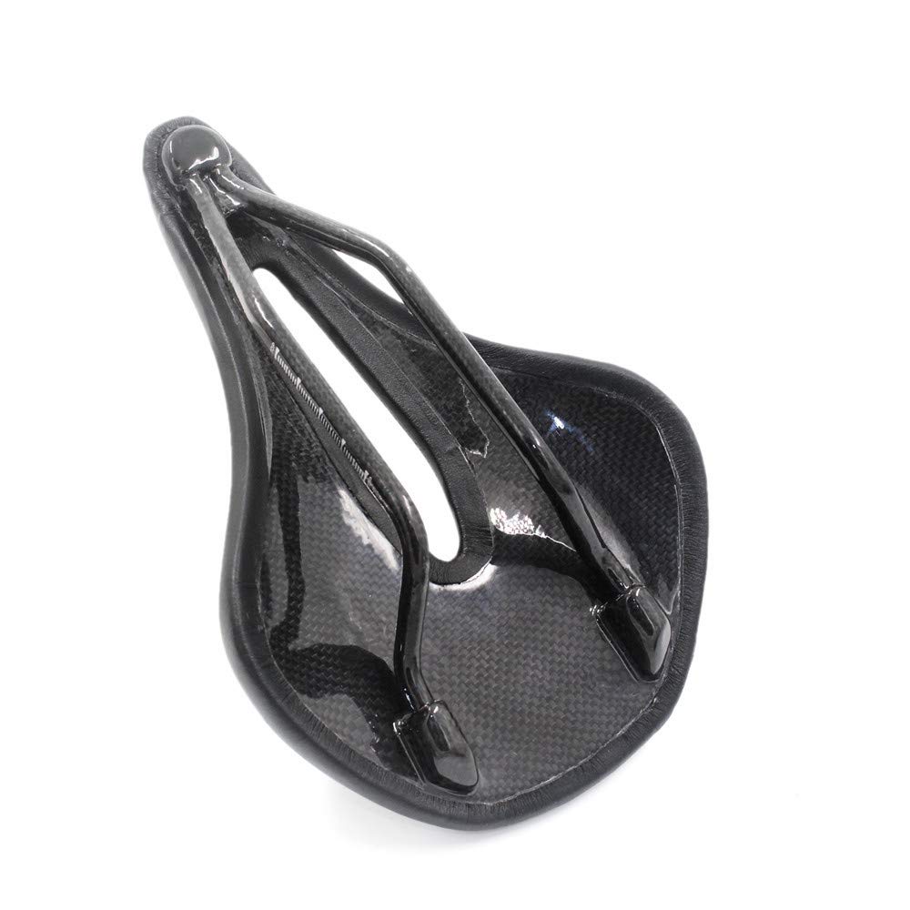 Sella Bici Sella a sella in fibra di carbonio ultraleggera MTB MTB Mountain Bike Bicycle Saddle for Man Cycling Seltle Trail Races Accessori for sedili Sellino Bici ( Color : Red 155-black logo )