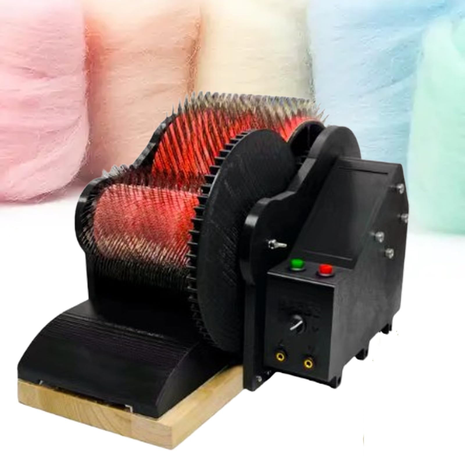Cardadora de lana eléctrica para mezclar colores y peinar fibra rápido