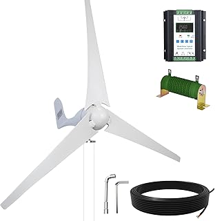 ECO-WORTHY 400W Wind Turbine Generator Power Kit (New Upgrade) with 40A PWM Solar Wind Hybrid Controller for Home/Monitoring/Streetlight/Boat/Solar Wind System