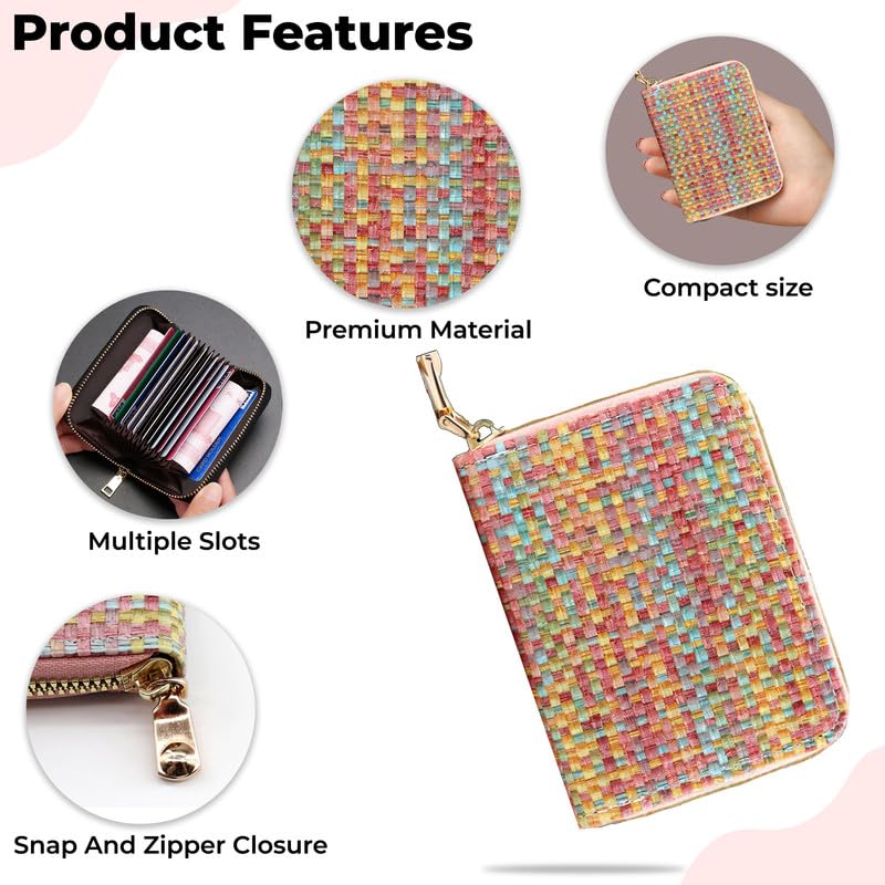 Image of Kraptick Wallet for Unisex - The Ultimate Stylish and Compact Credit, Debit, ATM Card Holder Organizer for Your Cards (Mixed Colors) (DMFP538)