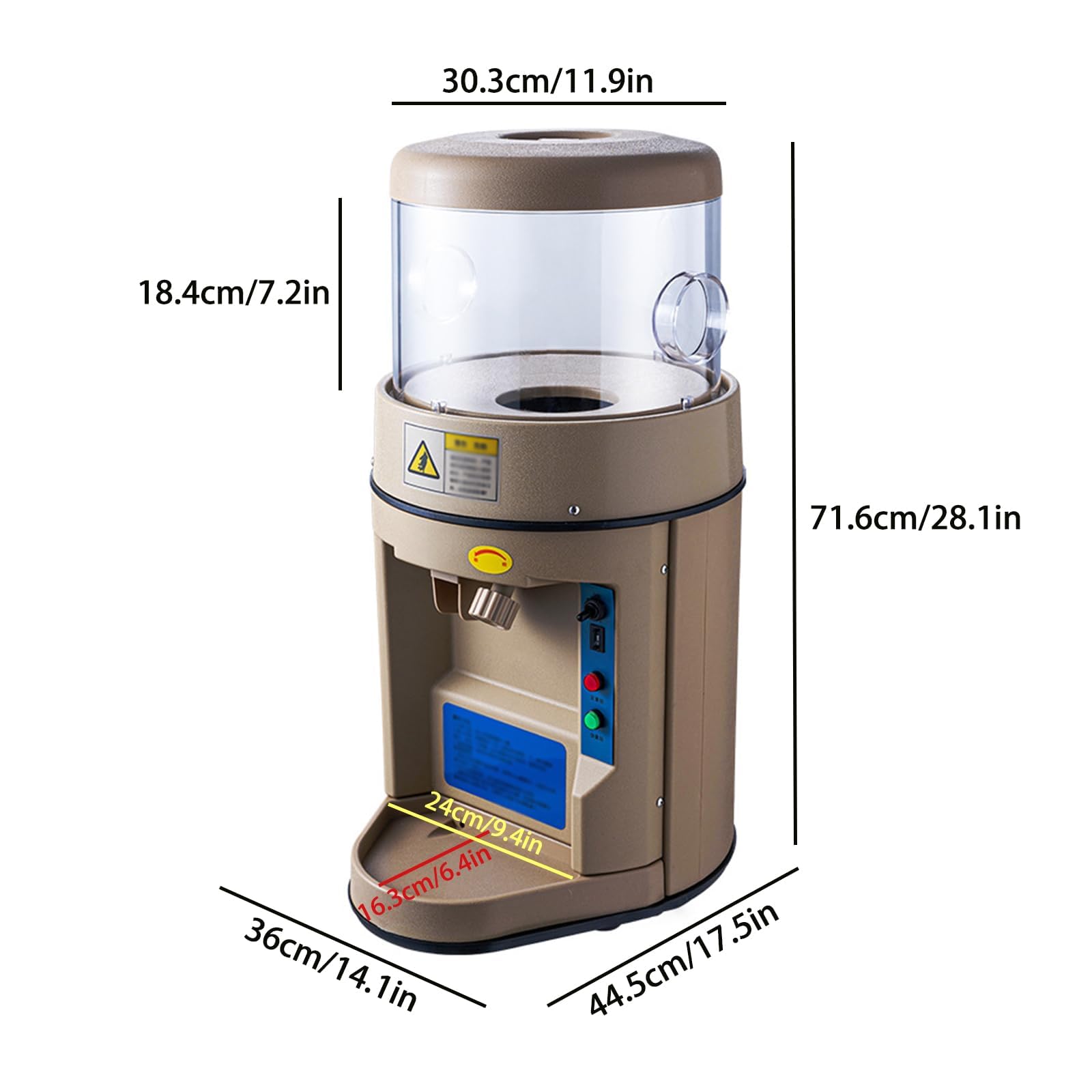 Máquina eléctrica para Hacer Hielo raspado, 440 W de Potencia, 480 kg/h, para Hacer Conos de Nieve, Textura Ajustable, Capacidad de 6 kg para Bares, Tiendas de té con Leche y Fiestas.