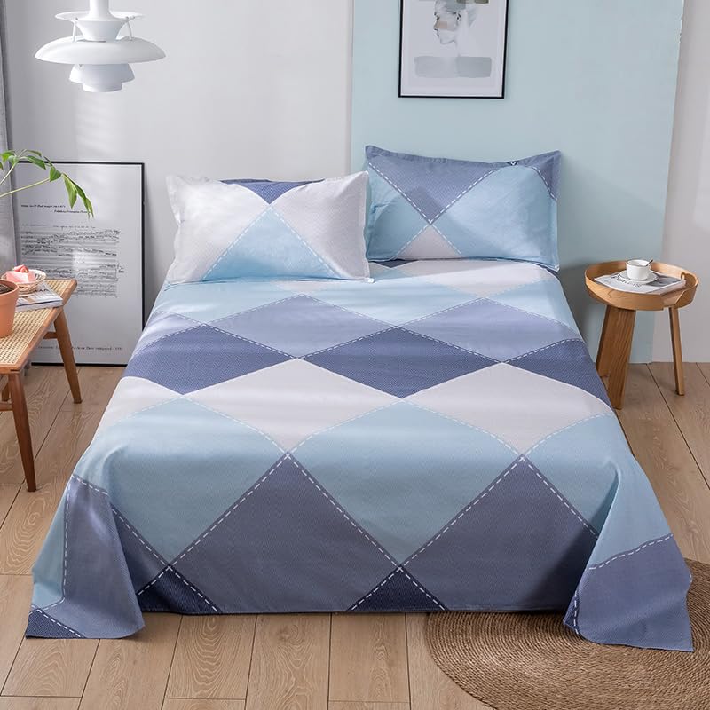 Sábanas de invierno de algodón lavado contra el frío en cama de 1,35 m y dormitorio individual