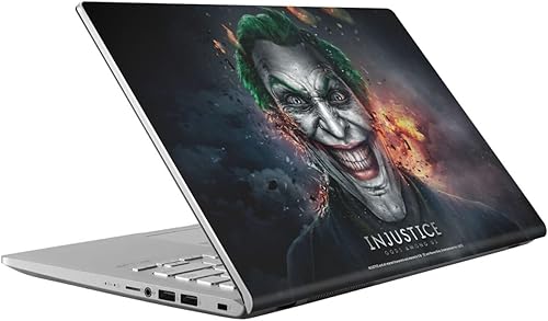 Head Case Designs Calcomanía de vinilo con licencia oficial de Injustice Gods Among Us Joker Key Art compatible con Asus Vivobook 14 X409FA-EK555T