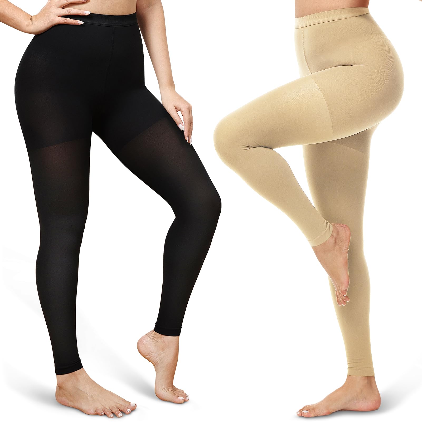 CASMON 2-Pair Compression Pantyhose