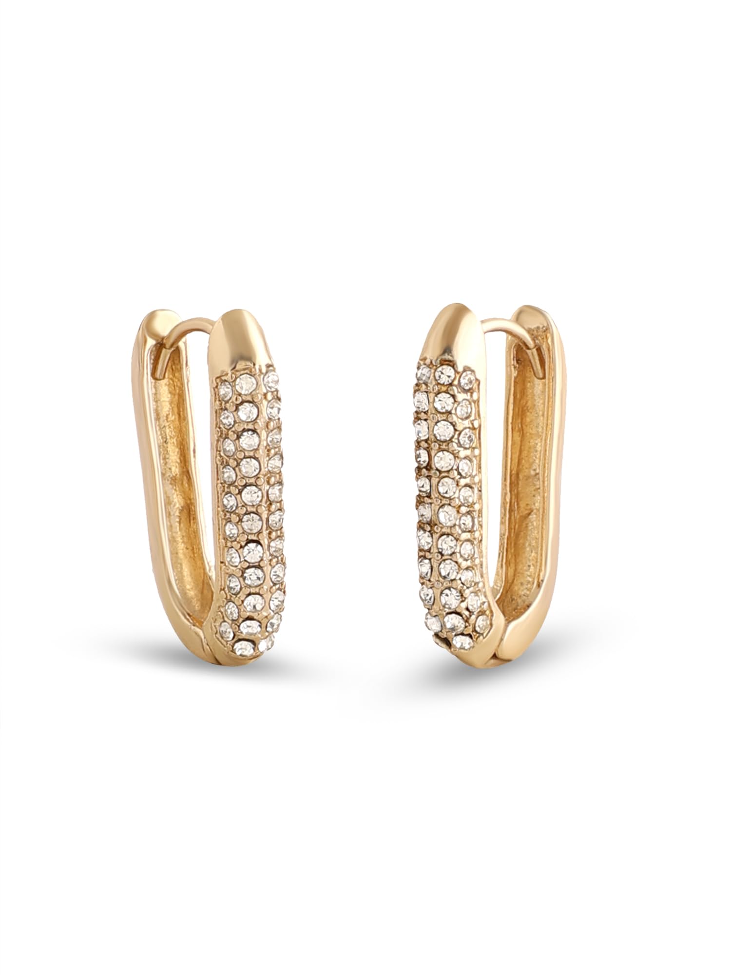 Zaveri Pearls Gold Tone Dazzling Austrian Diamonds Embellished Contemporary Hoop Earrings For Women-ZPFK17218 (B0CRR9M31R) Amazon Price History, Amazon Price Tracker