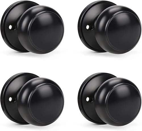 KNOBWELL Paquete de 4 pomos de puerta falsos negros, pomos de puerta falsos para puertas de armariopasillo, perilla individual de puerta simulada disponible en Yaxa Colombia