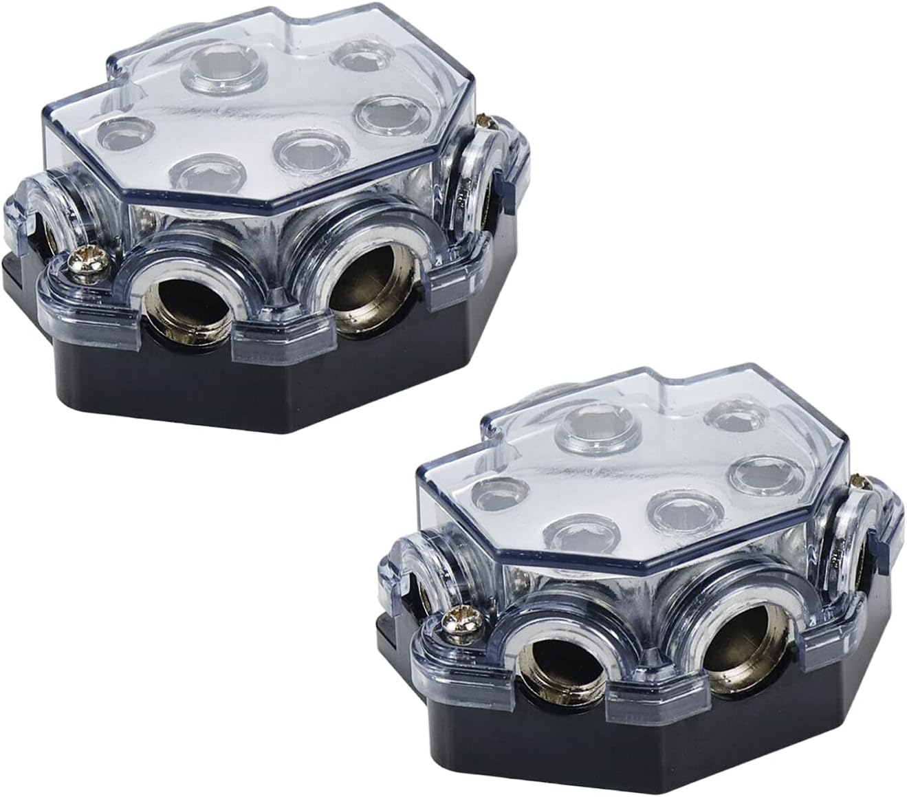 S SYDIEN 2pc Power Distribution Block Car Audio 1 in 5 Ways
