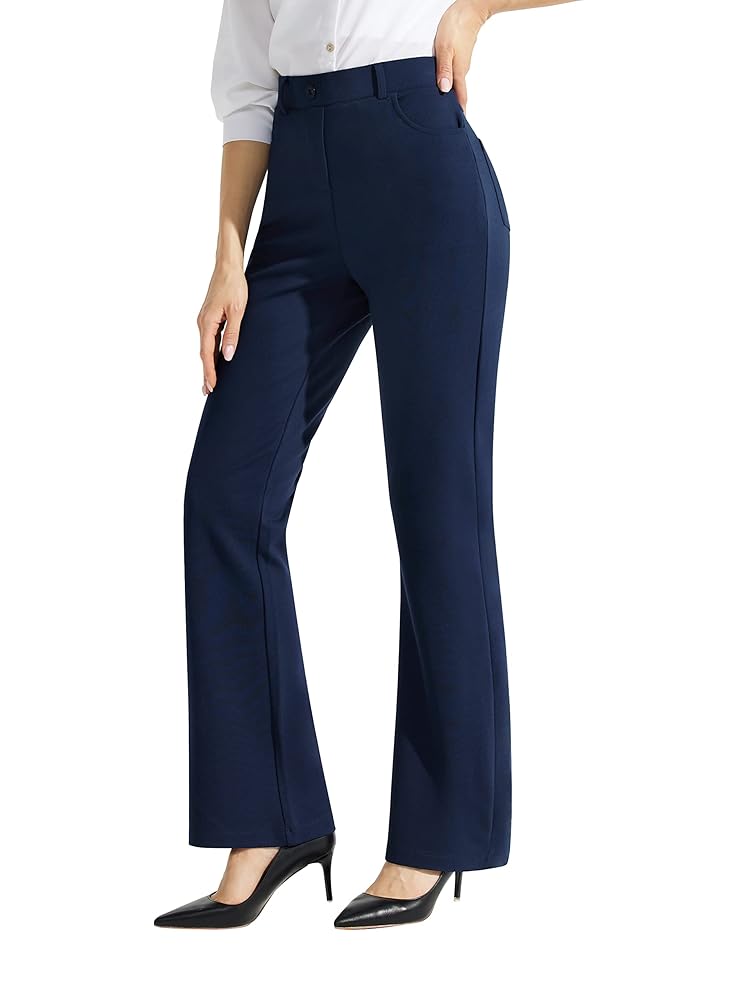 【INCHANT ME】Slim Basic Bootcut Slacks Libin Women's Bootcut Dress Pants 29