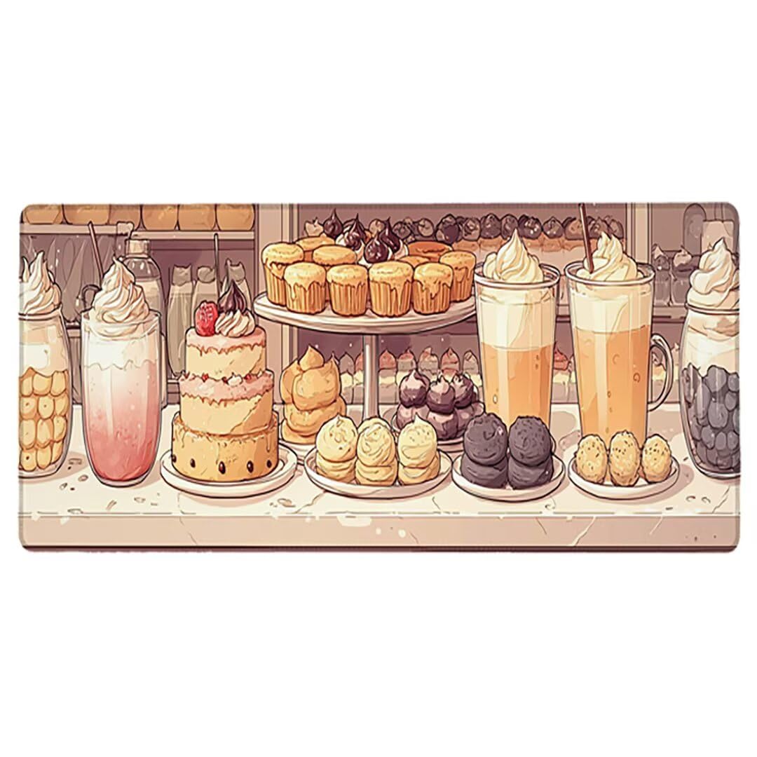 Duża gamingowa podkładka pod mysz, 1400 x 600 x 3 mm, nowoczesna, bardzo duża podkładka pod mysz na biurko z przeszytą krawędzią, antypoślizgowa, wodoodporna podkładka pod mysz, krajobraz długa