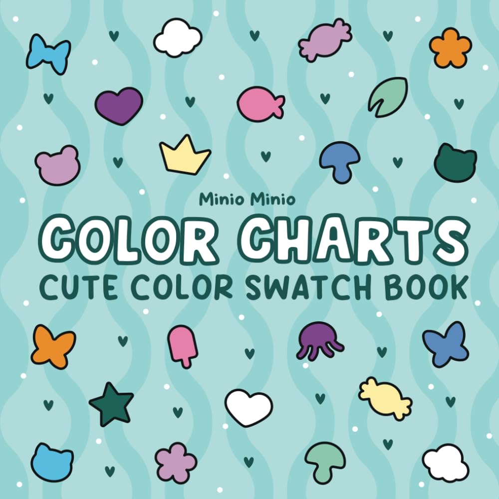 Color Charts: Cute Blank Color Swatch Charts, Palette For Coloring Books, Pages and Illustrations