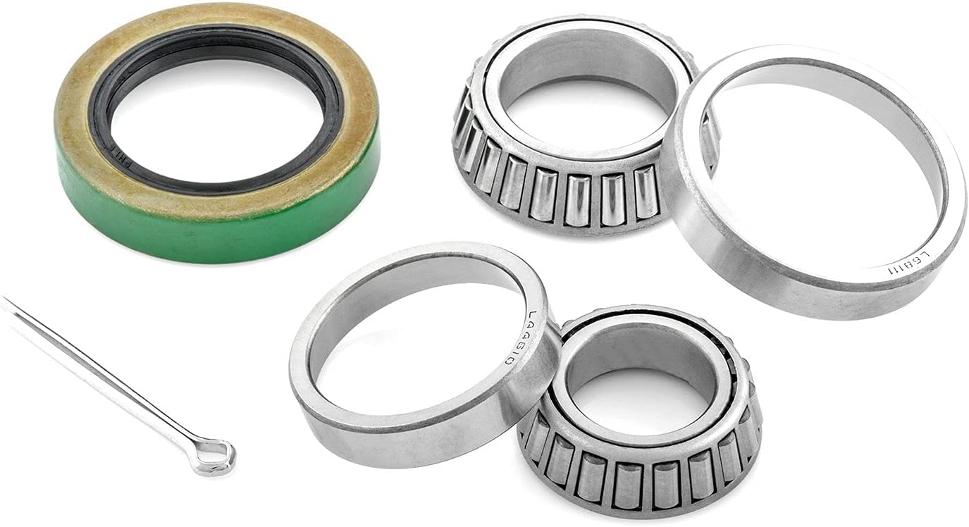 Shoreline Marine Bearing Set | Durable Dust Cover & Cotter Pin, Set of 2