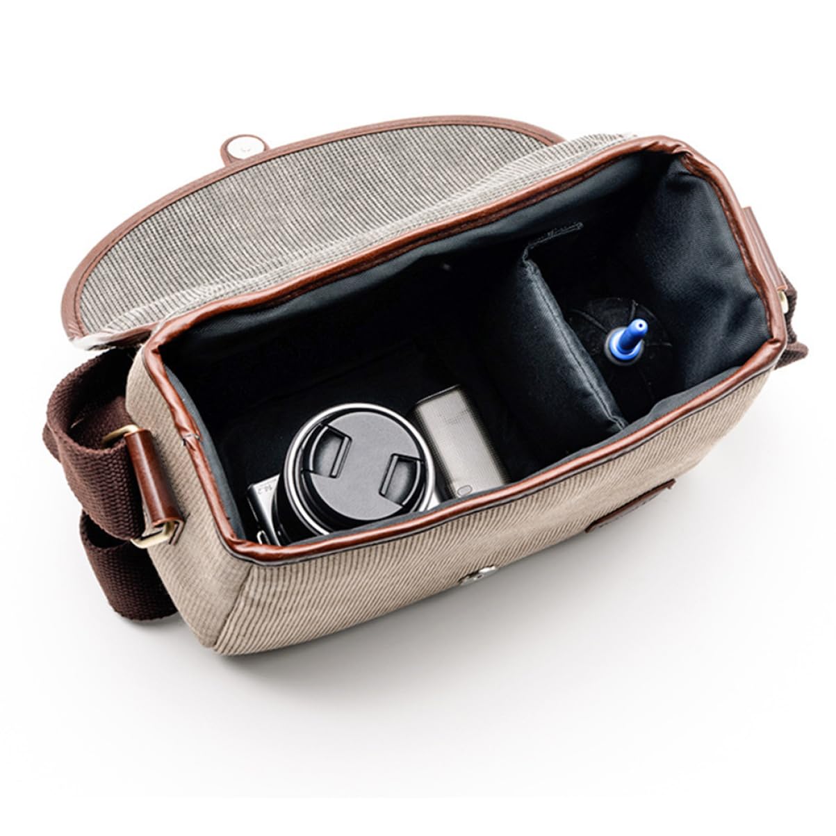 HOMSFOU Borsa Per Fotocamera Tela Oxford Design Leggero e Anti-urto Organizer Per e Per Uso Quotidiano e Viaggi