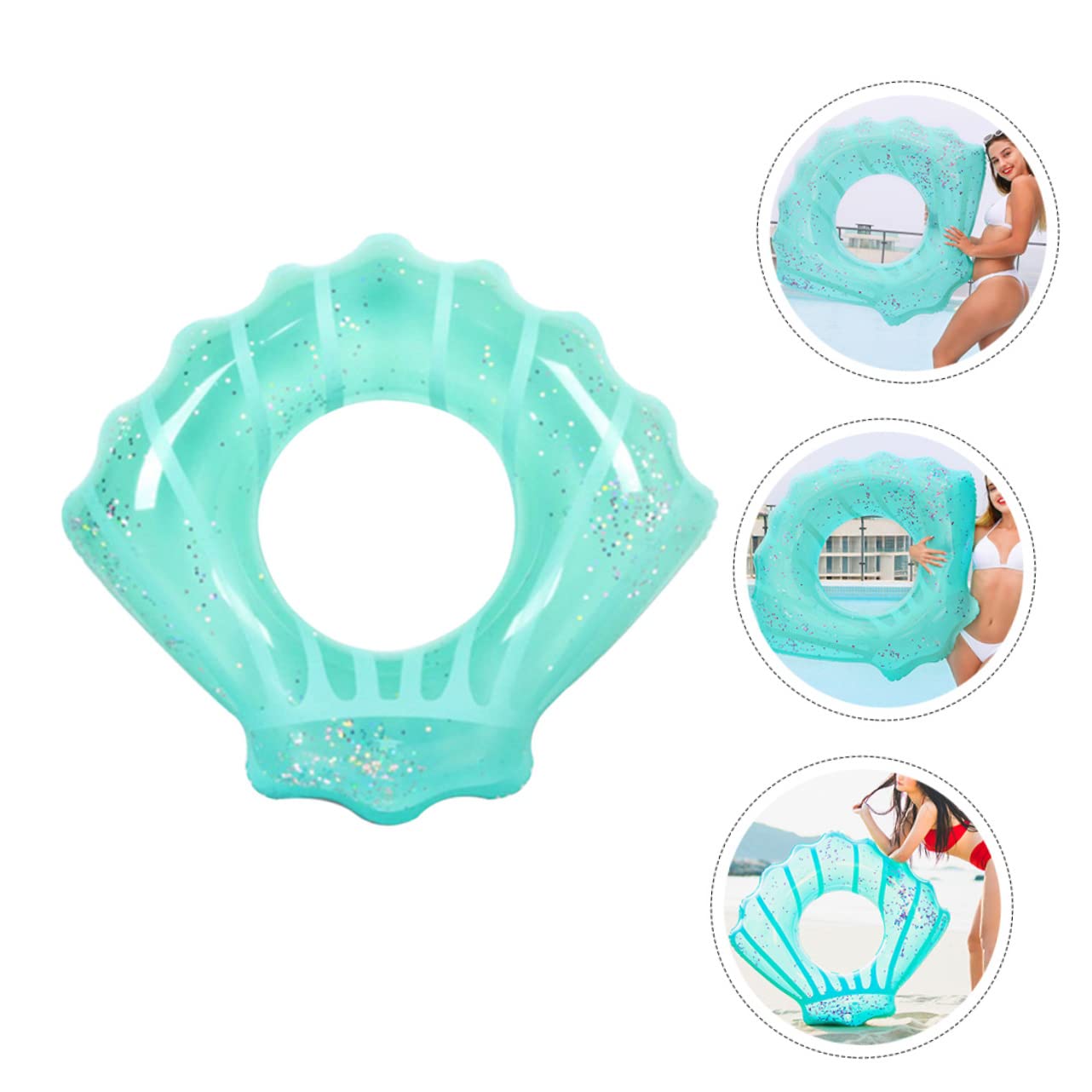 BESPORTBLE Inflatable Swim Ring for Summer PVC Thicken Ring for Boys Girls Easy to Inflate Float
