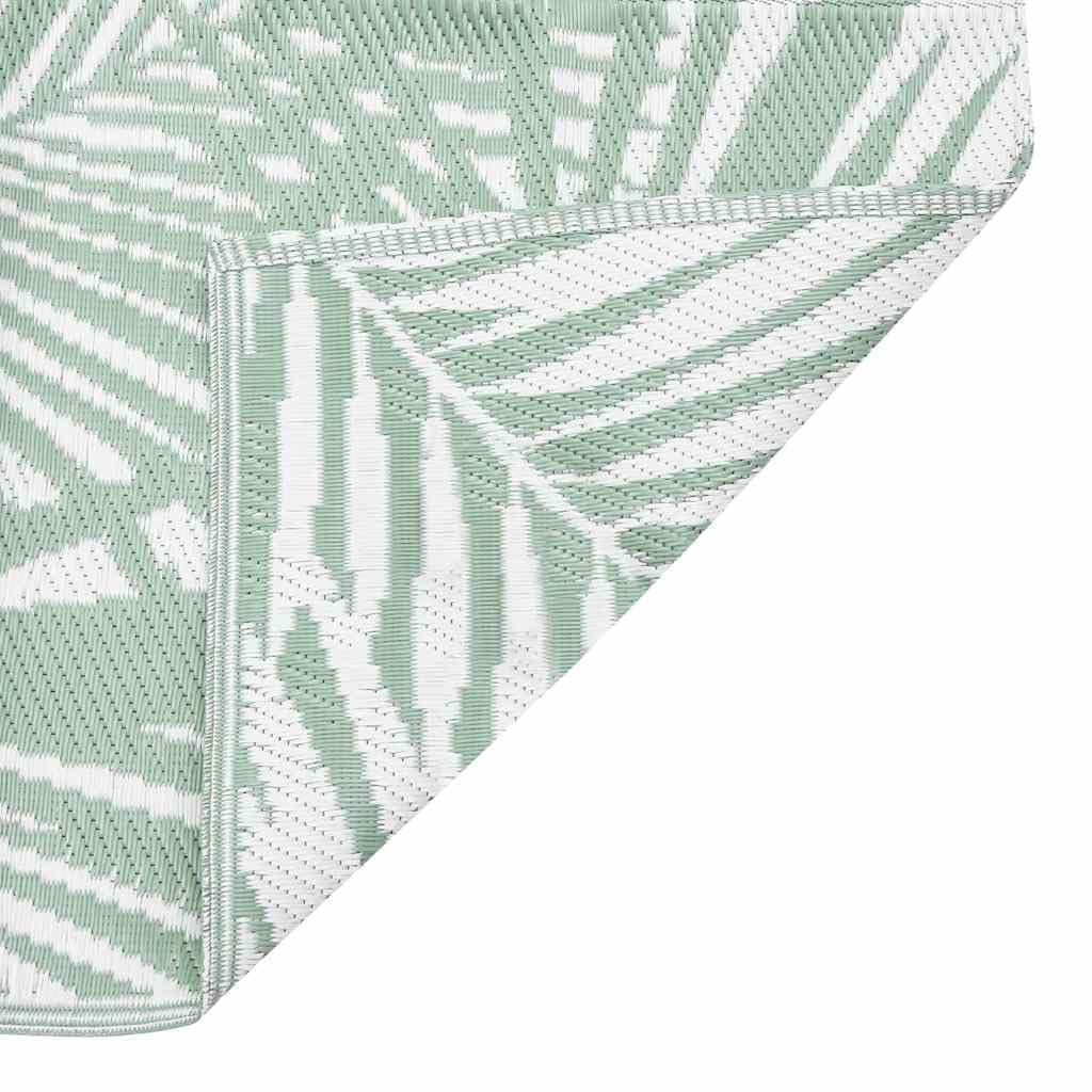 Outdoor-Teppich ARAKIL Grün 190x290 cm Polypropylen Gartenteppich Balkonteppich Terrassenteppich Campingdecke Picknickdecke für Garten Balkon und Poolbereich