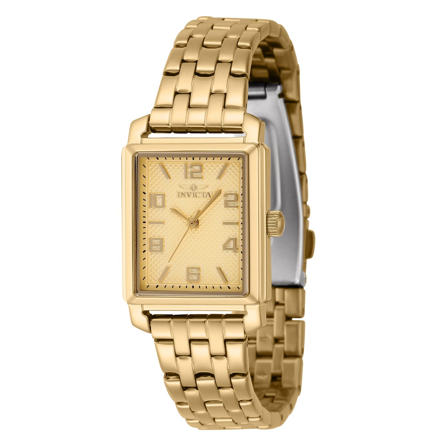 Invicta Lady's Vintage 24.5mm Stainless Steel Quartz Watch, Gold (Model: 46665)